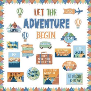 Imagem de Conjunto de quadros de avisos ZOIIWA  Tema Let The Adventure Begin