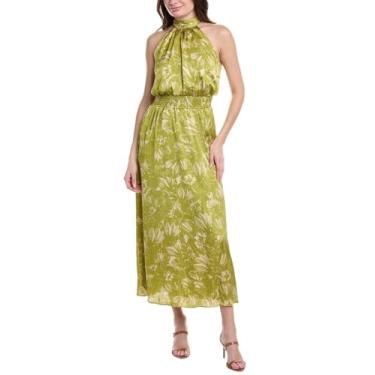 Imagem de Vince Camuto Decote frente única feminino sem mangas com cintura franzida, Green Oasis, P