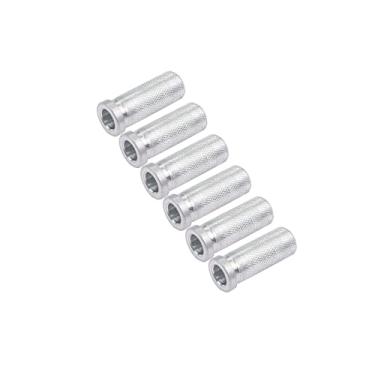 Imagem de Pacote com 12 inserções de alumínio para flechas de carbono ID 6,0 mm/6,2 mm/7,6 mm, inserções de pontas de flecha de balestra se encaixam em inserções de arco recurvo para arco recurvo 100/125/150
