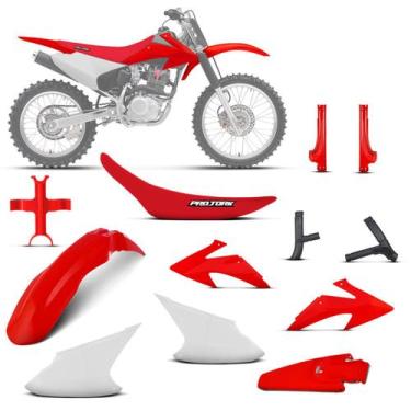 Imagem de Kit Plástico Crf 230f 2008 À 2014 - Pro tork, Vermelho