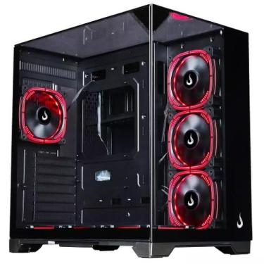 Imagem de Gabinete gamer rise mode galaxy full glass preto - rm-ca-fg-b