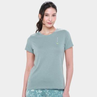 Imagem de Camiseta Puma Graphics Run Club Feminina, Verde, GG