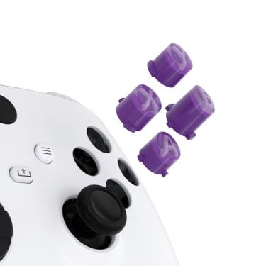 Imagem de eXtremeRate Botões ABXY para controle Xbox Series X/S, três tons, roxo e claro e taro, símbolos clássicos, botões de ação para Xbox One S/X, Elite Series 2 Core e 1