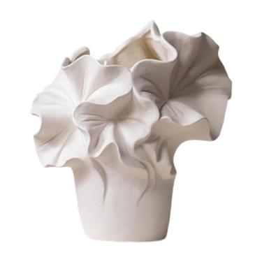 Imagem de Fenteer Vaso de cerâmica para flores, ornamento boho, vaso de plantas simples e multifuncional, arranjo floral para mesa, decoração de casa e cozinha, Style E