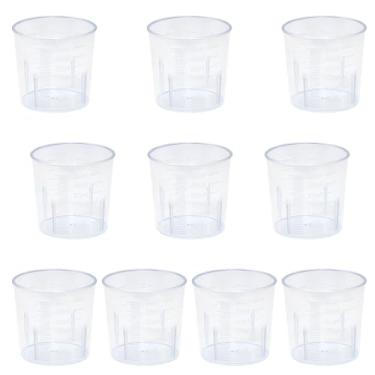 Imagem de Shapenty Copos medidores graduados de plástico copos de mistura com escala precisa para resina epóxi joias molde de fundição fabricação de cera artesanato detergente líquido para roupas (10, 30 ml)