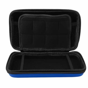Imagem de VBESTLIFE Caixa de Transporte para o 3DS XL, Novo 3DS XL, Novo 2DS XL, Bolsa de Armazenamento de Viagem de Concha Dura Protetora Com Pulseira de Pulso, 8 Slots de Cartucho de Jogo (Azul)
