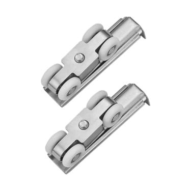 Imagem de Bothyi 2x Rolos de Porta de Correr Silenciosos Baixo Atrito Fácil Instalação Polia de Pista Rolamento de Esferas Rodas para Janela de Cozinha Armários de Cas