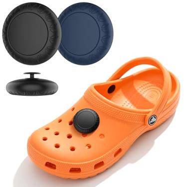 Imagem de [Pacote com 2] para cadarços AirTag para crianças, silicone oculto resistente ao desgaste para etiquetas de ar, capa para crianças (preto, azul escuro)