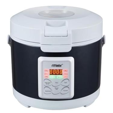 Imagem de AMIEROUS Mini Panela Elétrica De Arroz 12V/24V, Viagem Portátil 3L Para Carro/Caminhão, Pequena Com Bandeja Vapor, Função Aquecimento E (Preta)