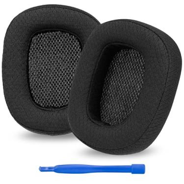 Imagem de Linkidea Almofadas de substituição para fones de ouvido Logitech G433, G533, G633, G635, G933, G935, almofadas de fone de ouvido (tecido malha/preto)