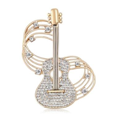 Imagem de Broche de violino vintage para mulheres, broche de instrumento musical de violão, broche de borboleta fofa, broche de violino, alfinete, alfinete, boêmio, colarinho, chapéu, bolsa, acessórios para