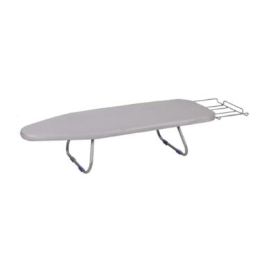 Imagem de Tabua de Passar Roupa Retrátil 3 Andares C/Técido Térmico(TABUA BRANCA C/PANO CINZA)