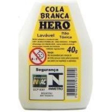 Imagem de Cola Branca Escolar 40G - Marca Hero - Kit Com 6 Frascos