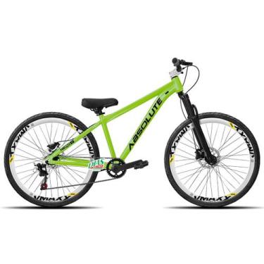 Imagem de Bicicleta Aro 26 Absolute Nero 5 Tamanho 15 1V, Verde, Vmaxx branco, P