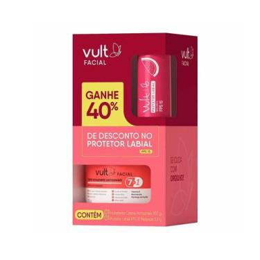 Imagem de Vult Promopack Creme Facial Antissinais 100g + Protetor Labial Melanci