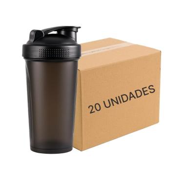 Imagem de 20x Coqueteleira Simples 600ml Fitness Treino Academia-Unissex