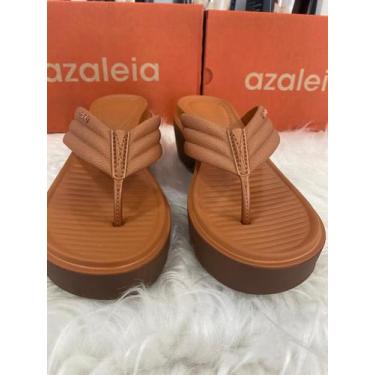 Imagem de Sandalia azaleia ana, tamanco anabela feminino 19305, Marrom pecan, 35