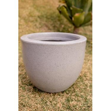 Imagem de Vaso Plantas Decorativo Polietileno Bojo Marmorizado Liso N1 (Cimento)