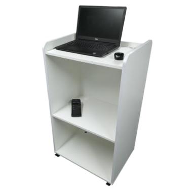 Imagem de Balcão Box para Loja, Atendimento, Recepção 60cm Largura em MDF Branco