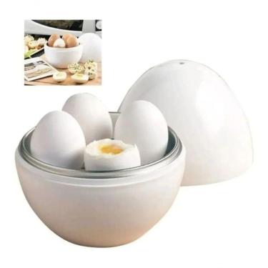 Imagem de Recipiente P/ Cozinhar Ovos Microondas Prático E Saudável