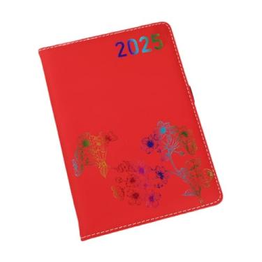 Imagem de Milageto 2025 Planner Planejador Diário Planejador semanal e mensal Janeiro a dezembro Portátil Empresarial/Escritório/Casa com programação horária, Vermelho