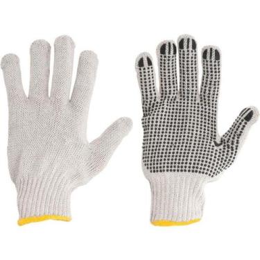 Imagem de Luva de malha 3 fios branca pigmentada tamanho 10 - LMV 3 - Vonder