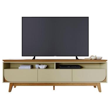 Imagem de Rack Bancada De Tv 75 Pol 200cm Celina Z10 Cumaru/opala - Mpozenato