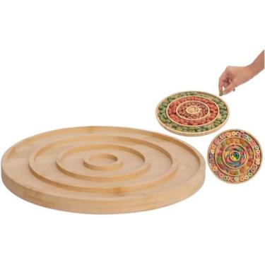 Imagem de Petisqueira Redonda Bambu 4 Divisórias Hauskraft 22Cm