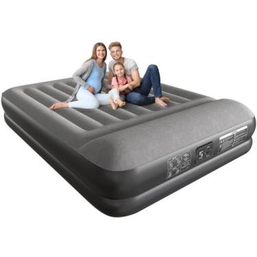 Imagem de Colchão de ar Ezyrest Queen impermeável com bomba embutida