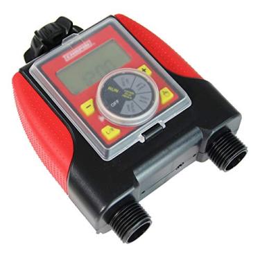 Imagem de Temporizador de água Chapin 41003 de zona dupla com estrutura resistente à água, várias opções para frequência/duração das configurações de irrigação e até 116 psi, vermelho/preto