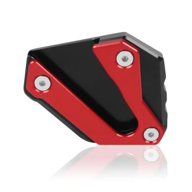 Imagem de Almofada de suporte de motocicleta ampliador de extensão lateral de substituição para Honda Goldwing 1800 GL 1800 F6B GL1800 2018 2019 2020 2021 extensor de pedal de placa de suporte de pé (vermelho)