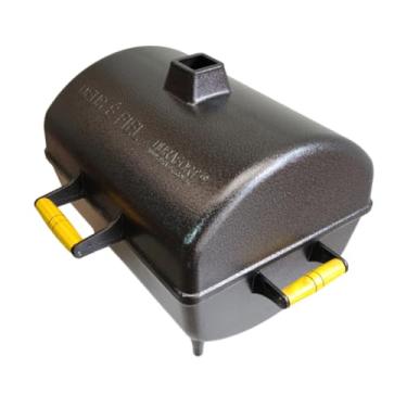 Imagem de Churrasqueira Portátil a Carvão Tipo Bafo em Alumínio DURAFORT Modelo GOLD (Preto Craquelado)