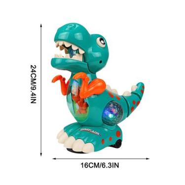 Imagem de Brinquedo de dinossauro elétrico Música leve Carro de brinquedo modelo