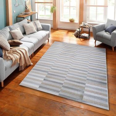 Imagem de Tapete Sala Top 2,00X2,50 Antider. Slim Compasso Areia