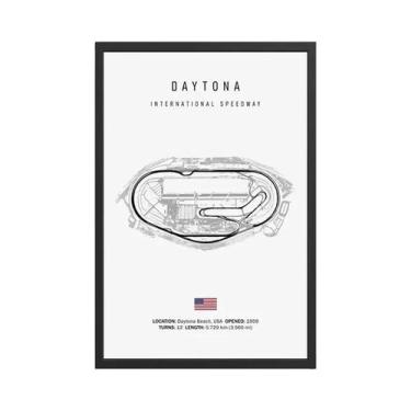 Imagem de Arte De Parede Vintage Em Lona HD Com Tema De Circuito De Fórmula 1 Im