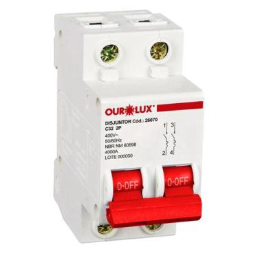 Imagem de Disjuntor Bipolar 32A (C) 26070 - Ourolux