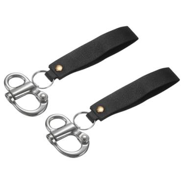 Imagem de PATIKIL Manilha de liberação rápida de 5 cm, 2 peças, aço inoxidável 316, fiança fixa, conector de vela de barco para acampamento ao ar livre, navios náuticos, içamento industrial, correntes para