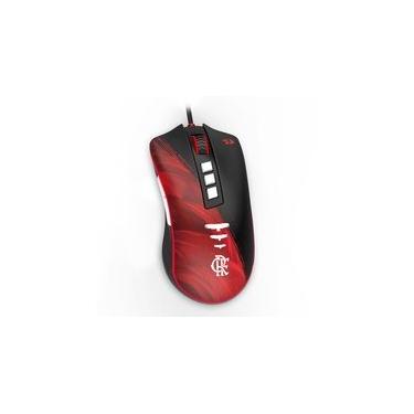 Imagem de Mouse Gamer Redragon Flamengo Attack, 12400 DPI, Sensor PMW3327, USB, Preto e Vermelho - Fl711