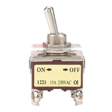 Imagem de 5 Peças Interruptor de Alternância de 2 Posições, Interruptor Liga/desliga Compacto para Controle Industrial, 15a 250vac
