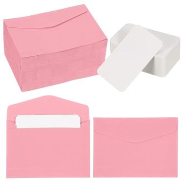 Imagem de PATIKIL Conjunto de 100 mini envelopes com cartões em branco, 11,4 x 8 cm, cartões de notas e envelopes em branco para presente de casamento, convites de formatura, férias, dia de Ação de Graças