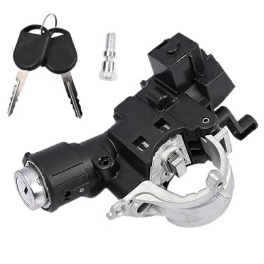 Imagem de PTNHZ Caixa de cilindro de trava de interruptor de ignição com 2 chaves de chip e parafuso de trava de direção compatível com Ford Focus Escape 08-11 Mazda Tribute 08-11 Mercury Mariner 08-10 989-019