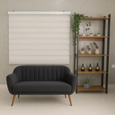 Imagem de Persiana Zebra Smart 38mm Motorizável 180larg x160alt Linho Creme - De