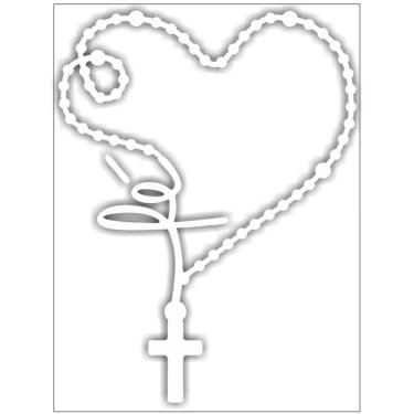 Imagem de Adesivo Tercinho Fé Coração Branco