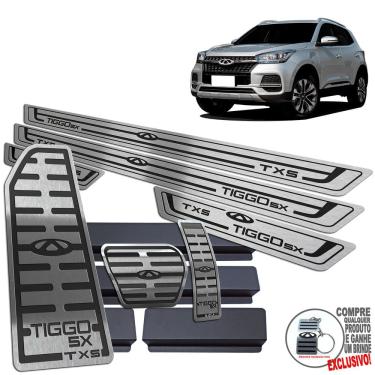 Imagem de Pedaleira Soleira Descanso Preto Tiggo 5X TXS 2019 A 2022