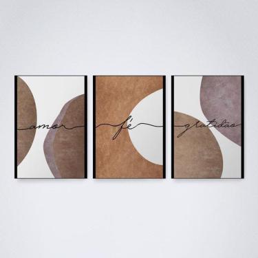 Imagem de Quadro Decorativo Amor Fé e Gratidão V8 - 30x20cm