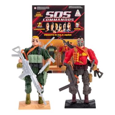 Imagem de Bonecos Bonequinho Figura de Ação Sos Commandos Vs Terror White Billy E Gladios 893 Colecionável Original Gulliver