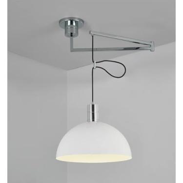 Imagem de Luminária pendente ajustável de ferro e metal com braços móveis Luminária pendente moderna para sala de jantar, cozinha, lustre, altura ajustável, luminária pendente de teto, capacidade máxi