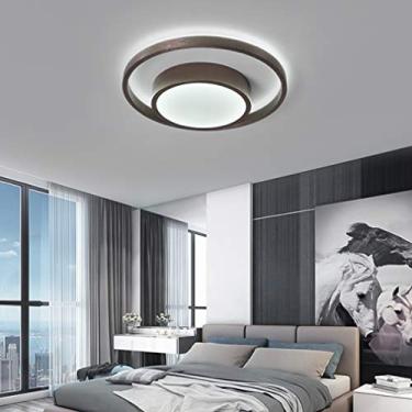 Imagem de Luminária de teto LED para quarto, design criativo regulável, moderna, para sala de estar, com controle remoto, D60 cm, luminária de teto minimalista para estudo, escritório, mesa de jantar,