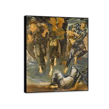 Imagem de SDYJ6GSW Edward Burne Jones Arte de parede The Death of Medusa Pôster Famosas Pinturas Reprodução Romantismo Pictures Decoração de parede Edward Burne Jones Decoração de casa 35 x 30 cm (14 x 12 pol