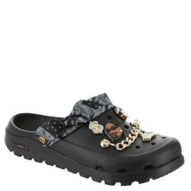 Imagem de Skechers Snoop Dogg feminino: Sapatos com ajuste de arco - tamanco com glitter, Preto, 36